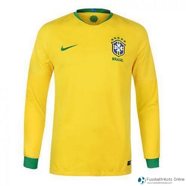 Brasilien Trikot Heim ML 2018 Gelb Fussballtrikots Günstig